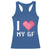 Funny Boyfriend Racerback Tank Top I Love My GF Girlfriend Valentines