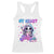 Funny Valentine's Day Racerback Tank Top My Heart Pops For You Cute Death Grim Popcorn