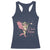 Funny Valentine's Day Racerback Tank Top It's Love Time Cowboy Cupid