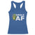 Funny Anti Valentine Racerback Tank Top Single AF Heart Cactus