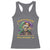 Louisiana Mardi Gras Racerback Tank Top Cajun To The Bone Skeleton Jester Costume