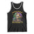 Louisiana Mardi Gras Tank Top Cajun To The Bone Skeleton Jester Costume