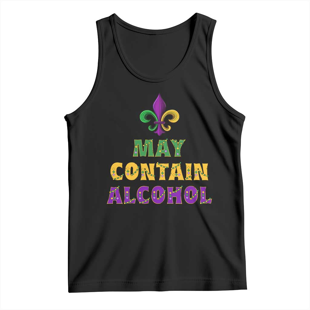 Funny Mardi Gras Party Tank Top May Contain Alcohol Drinking Team