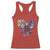 Coquette Bow Mardi Gras Racerback Tank Top New Orleans Carnival Beads Mask Crawfish