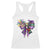 Coquette Bow Mardi Gras Racerback Tank Top New Orleans Carnival Beads Mask Crawfish