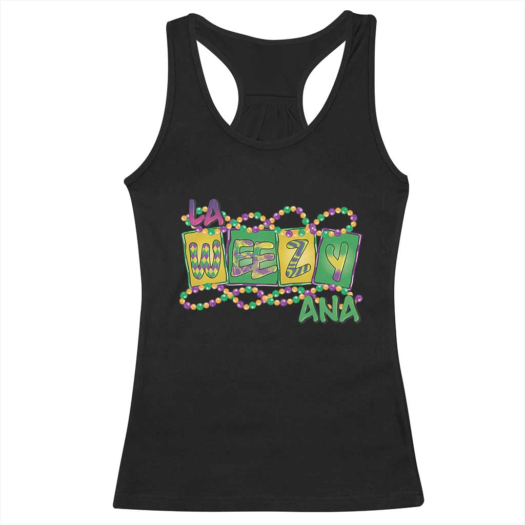 Mardi Gras La Weezy Ana Racerback Tank Top