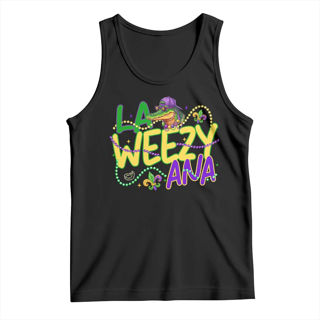 Mardi Gras Tank Top La Weezy Ana Hip Hop Aligator Louisiana