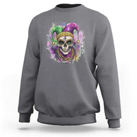 Skeleton Jester Louisiana Mardi Gras Sweatshirt