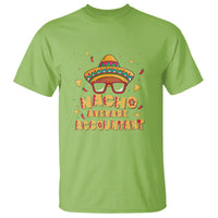 Lime green T-shirt with colorful 'Nacho Average Accountant' text and sombrero character