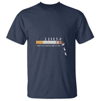 Navy crew-neck T-shirt with cigarette graphic and protest slogan print