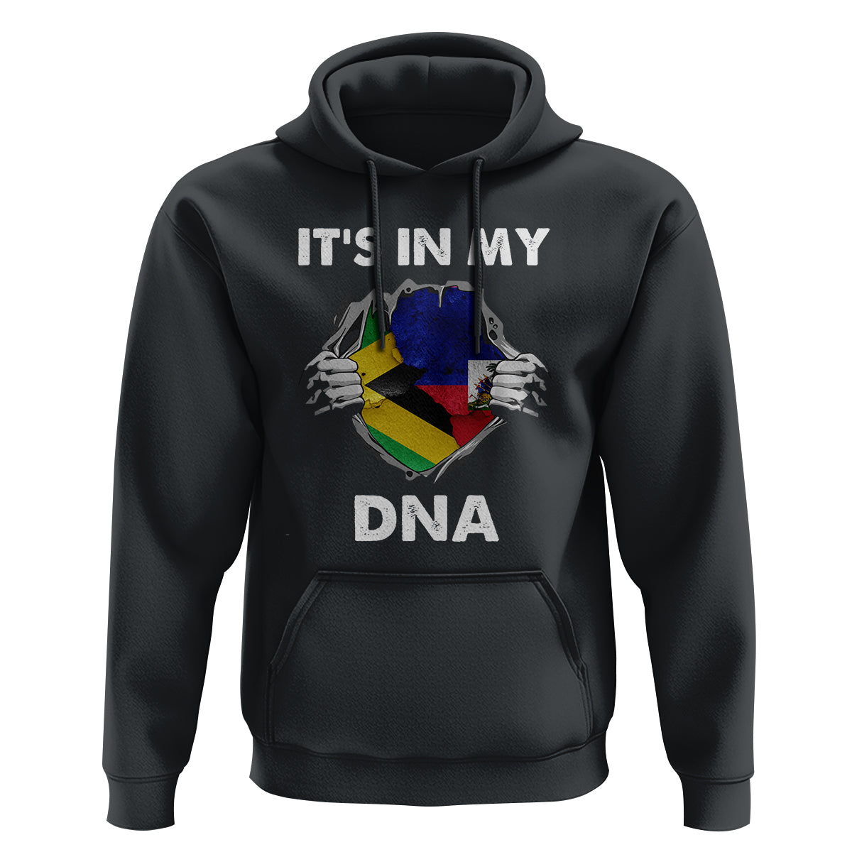 Haitian Jamaican Hoodie It's In My DNA - Wonder Print Shop