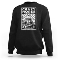 Black pullover sweatshirt with rear graphic print