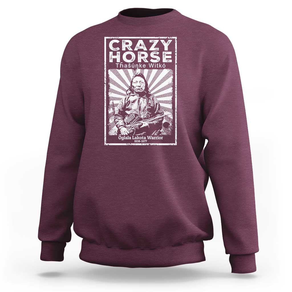 Maroon pullover sweatshirt with rear graphic print