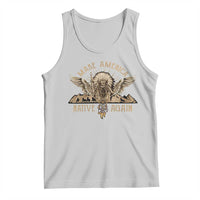 Light gray tank top with Native-themed eagle graphic and “Native Again” text