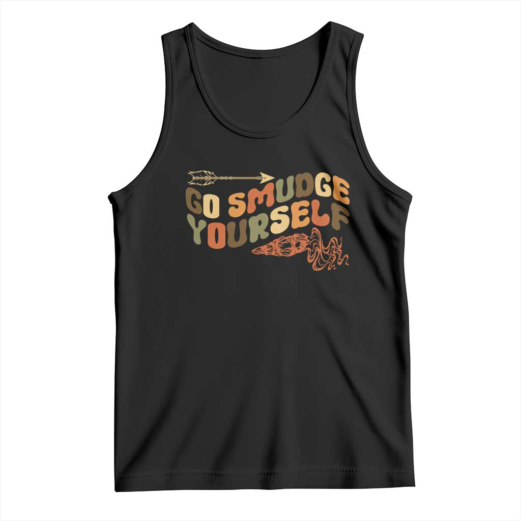 Native American Tank Top Go Smudge Yourself Retro