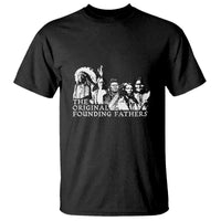 Black crewneck graphic T-shirt with “The Original Founding Fathers” front print