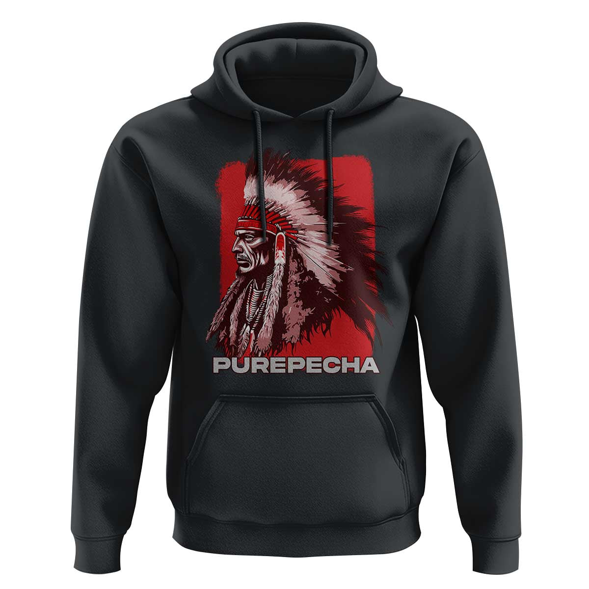 Mexican Indian Purepecha Hoodie Mexico Indigenous Proud Chief Vintage - Wonder Print Shop