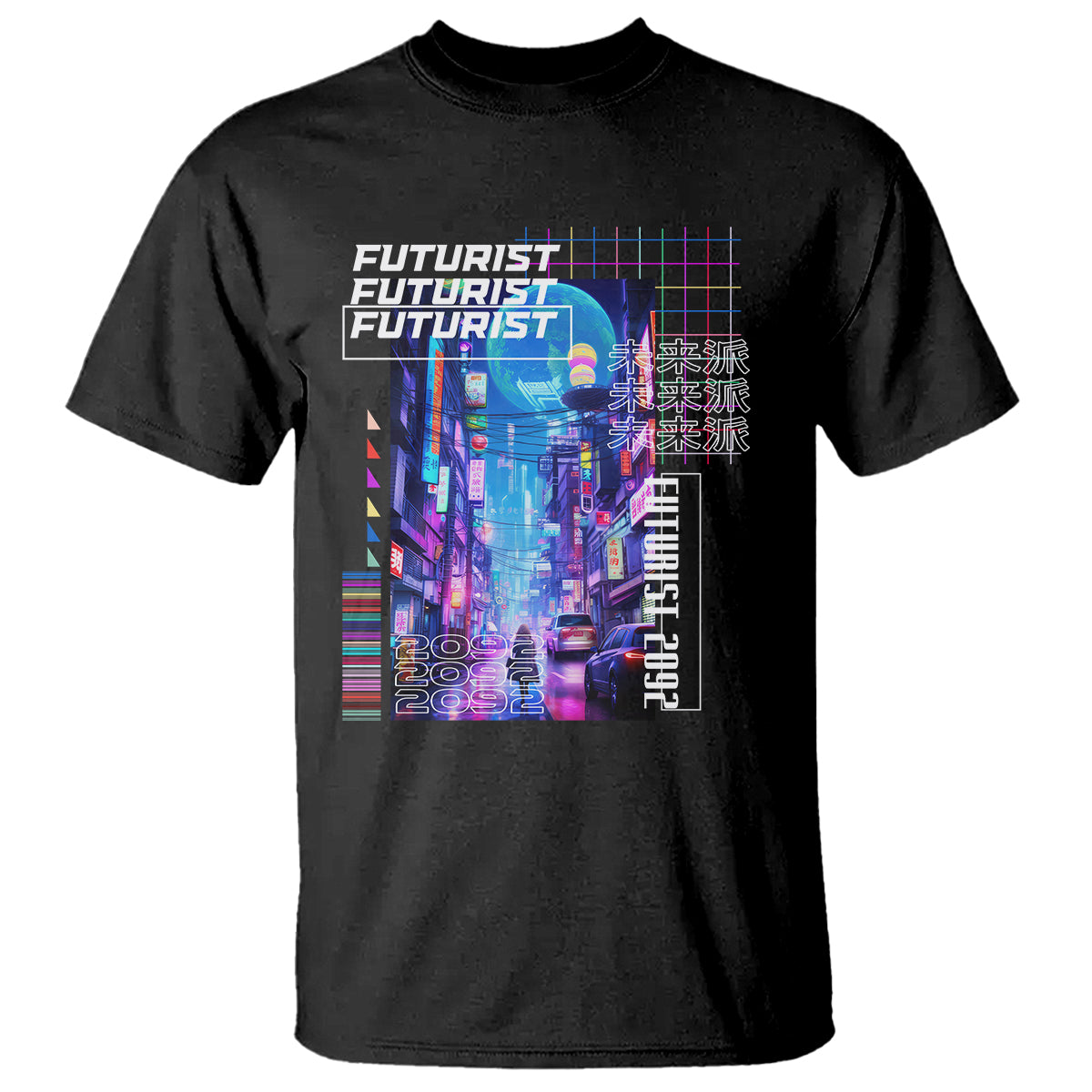 Japanese Cyberpunk T Shirt Tokyo Street Of Japan Night Futurist Aesthetic - Wonder Print Shop