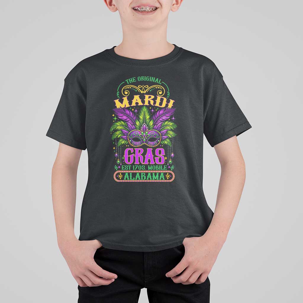 The Original Mardi Gras Mobile Alabama 1703 T Shirt For Kid