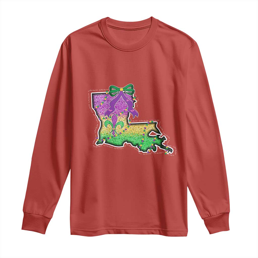 Louisiana Mardi Gras Coquette Long Sleeve Shirt
