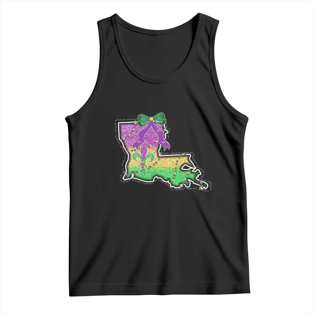 Louisiana Mardi Gras Coquette Tank Top