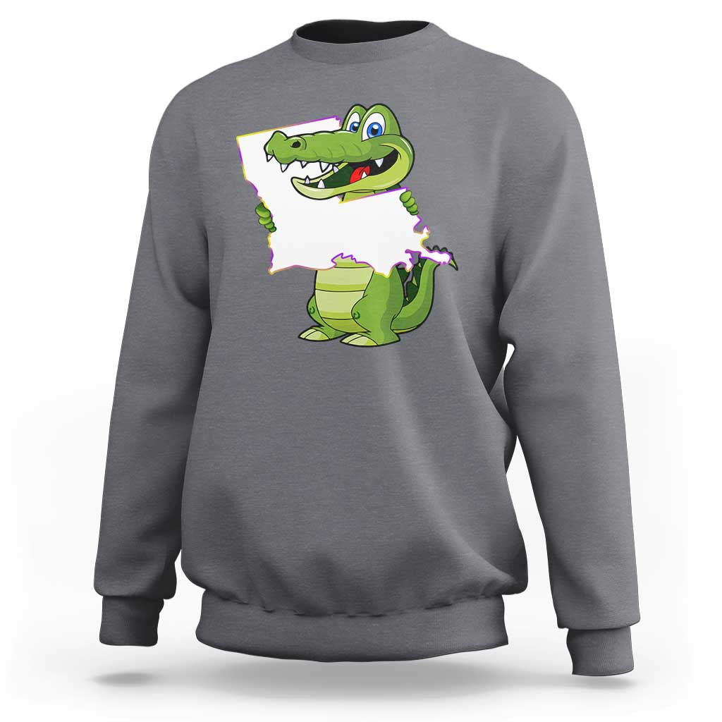 Cute Louisiana Aligator Sweatshirt