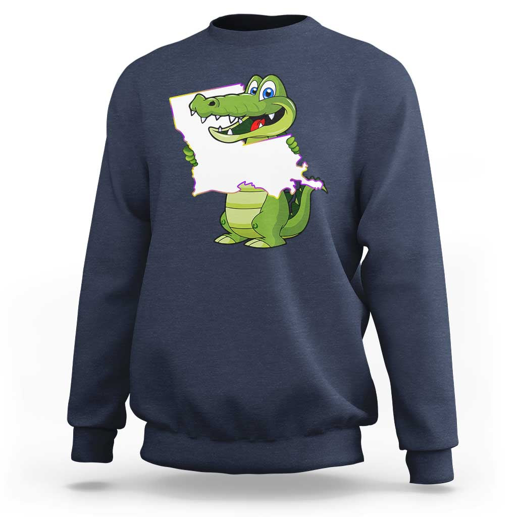 Cute Louisiana Aligator Sweatshirt