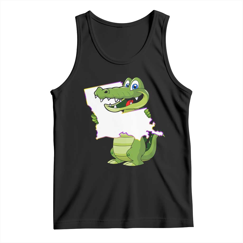 Cute Louisiana Aligator Tank Top