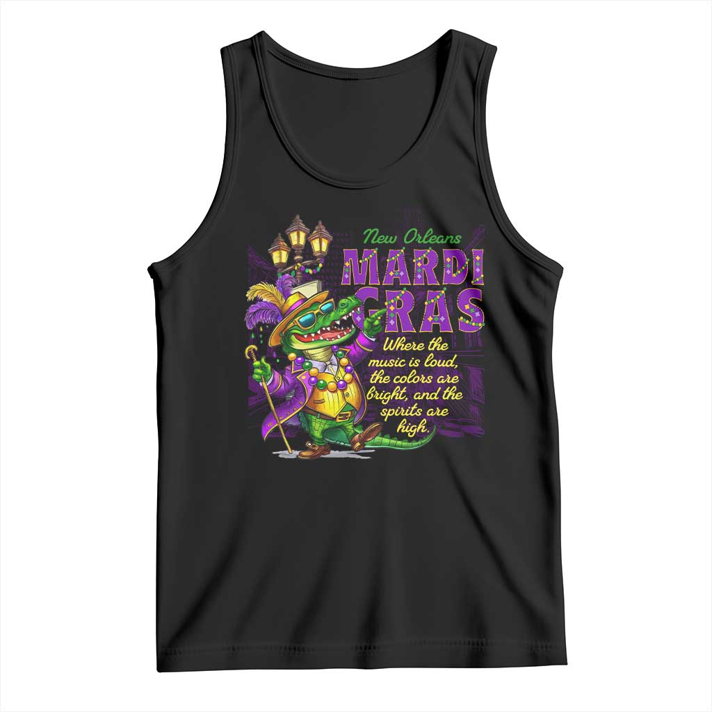 New Orleans Louisiana Mardi Gras Tank Top Where The Music Is Loud The Colors Are Bright And The Spirits Are High