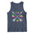 Louisiana Mardi Gras Tank Top Crawfish Fleur De Lis