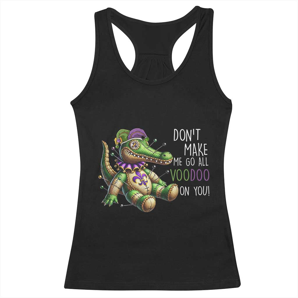 Voodoo Mardi Gras Racerback Tank Top Aligator Voodoo Doll New Orleans Louisiana