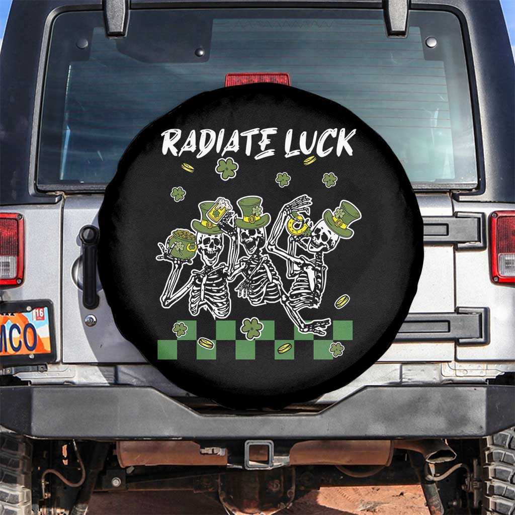 St Patrick's Day Spare Tire Cover Radiate Luck Funny Skeleton Radiology