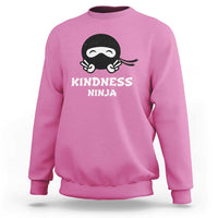 Azalea pink sweatshirt with Kindness Ninja front graphic