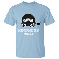 Light blue Kindness Ninja graphic T-shirt with ninja face and “KINDNESS NINJA” text
