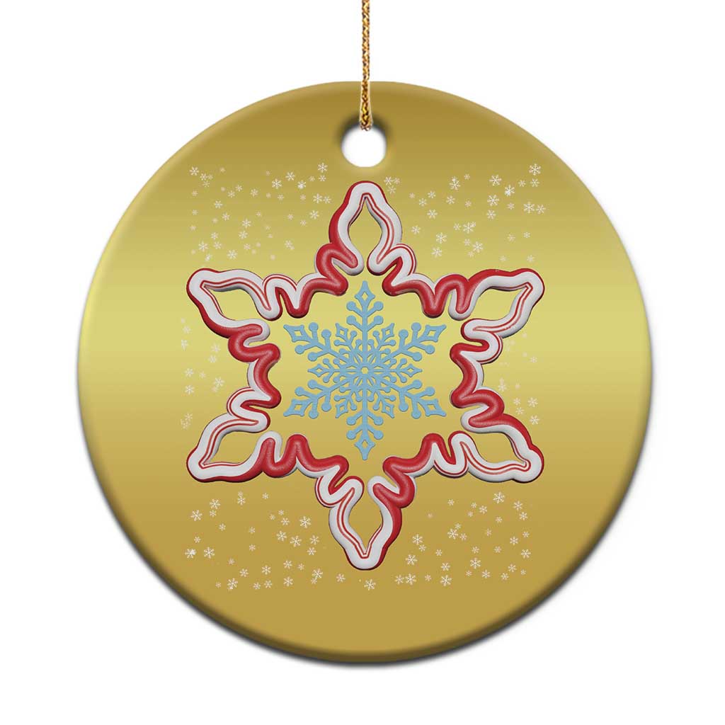 Snowflake Candy Cane Christmas Ornament - Wonder Print Shop