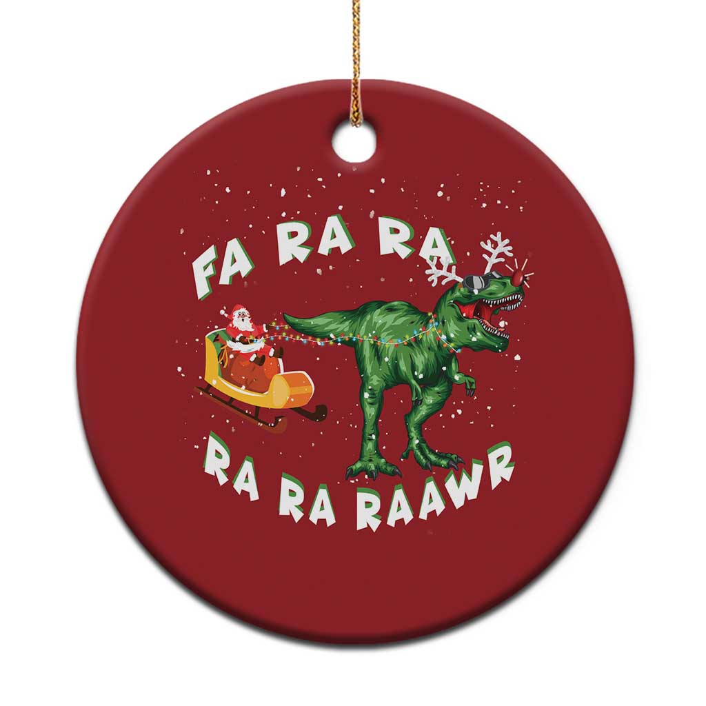 Christmas Tree Rex Fa Ra Rawr Dinosaur Christmas Ornament - Wonder Print Shop