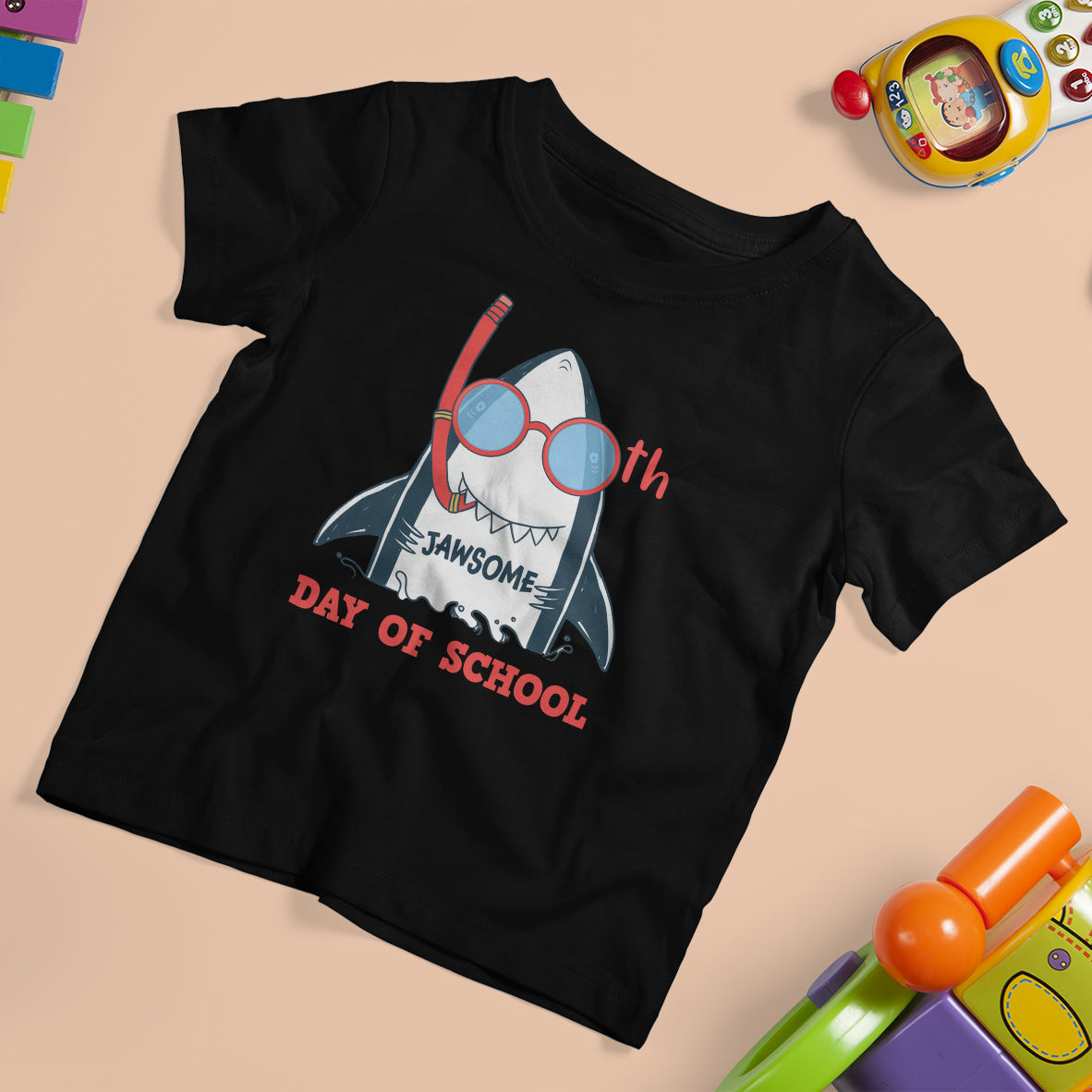 100th Day Of School T Shirt For Kid 100 Jawsome Days Funny Shark - Wonder Print Shop