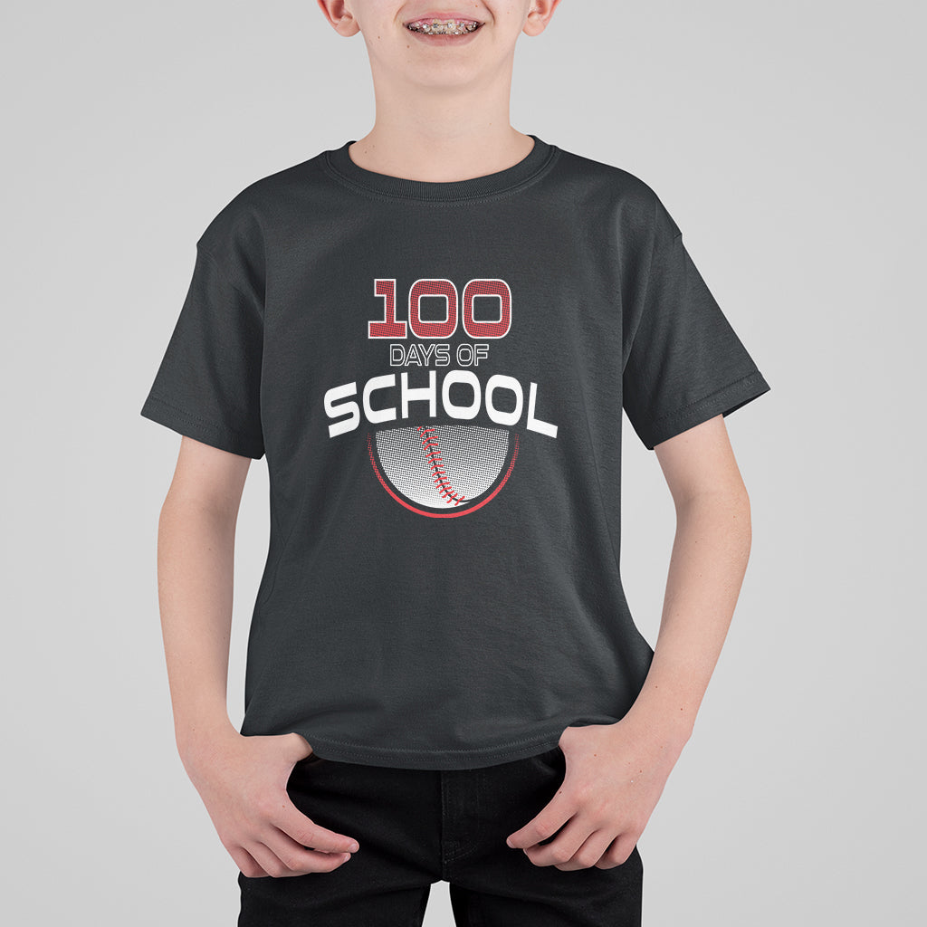 100th Day Of School Cool Baseball Player T Shirt For Kid - Wonder Print Shop