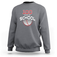 Charcoal gray sweatshirt with '100 Days of School' baseball graphic on front