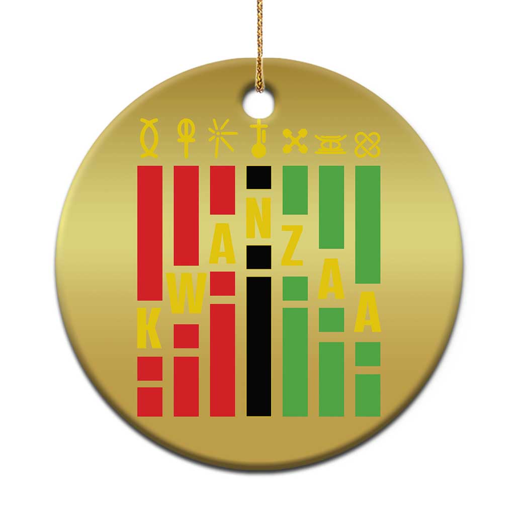 7 Principles Of Kwanzaa African American Christmas Ornament - Wonder Print Shop