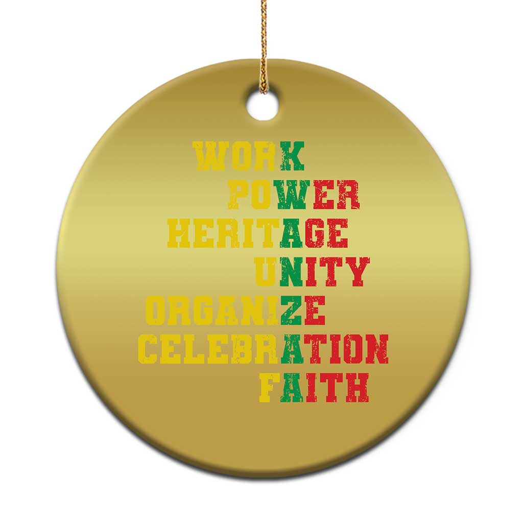 Kwanzaa Christmas Ornament Work Power Heritage Unity Organize Celebration Faith - Wonder Print Shop