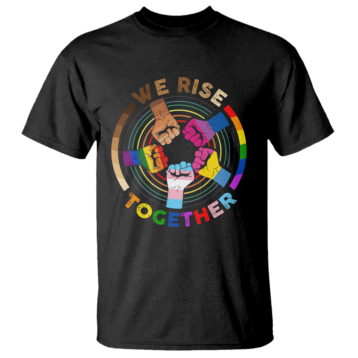 Black History Month T Shirt We Rise Together Equality Awesome Melanin LGBT - Wonder Print Shop