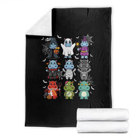 Halloween Cute Baby Pygmy Hippo Throw Blanket - Wonder Print Shop