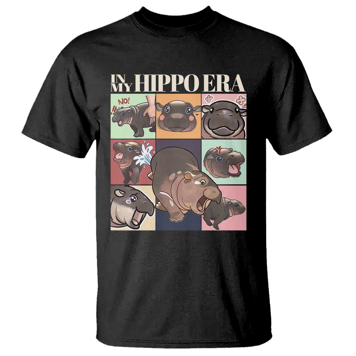 Cute Baby Pygmy Hippo Thailand T Shirt In My Hippo Era MooDeng Meme