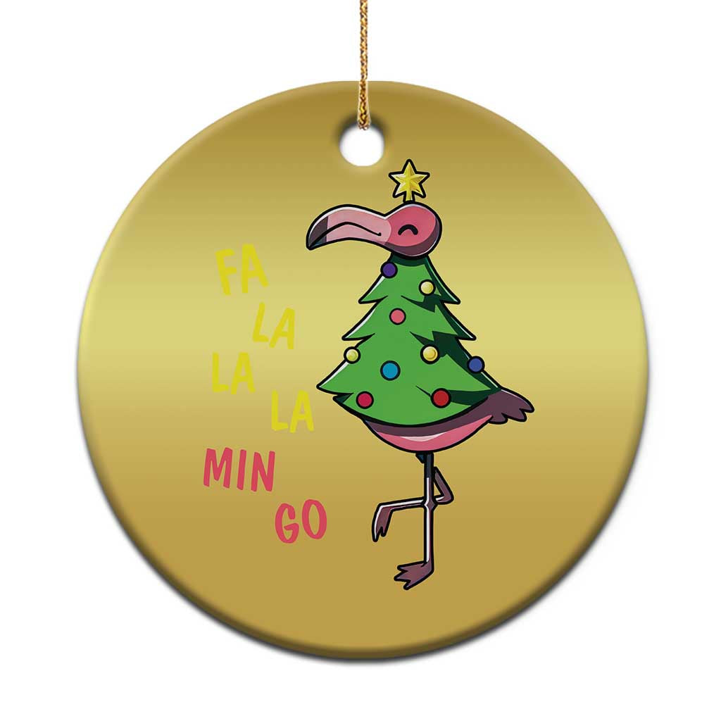 Fa La La Mingo Flamingo Hawaiian Christmas Tree Christmas Ornament - Wonder Print Shop