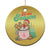 Tis The Season Xmas Christmas Ornament Groovy Retro Gingerbread Hot Cocoa - Wonder Print Shop