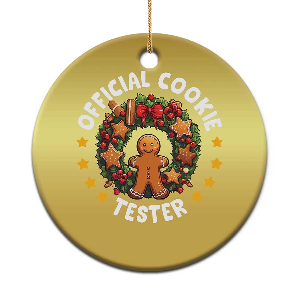 Xmas Baking Christmas Ornament Official Cookie Tester Gingerbread Men - Wonder Print Shop