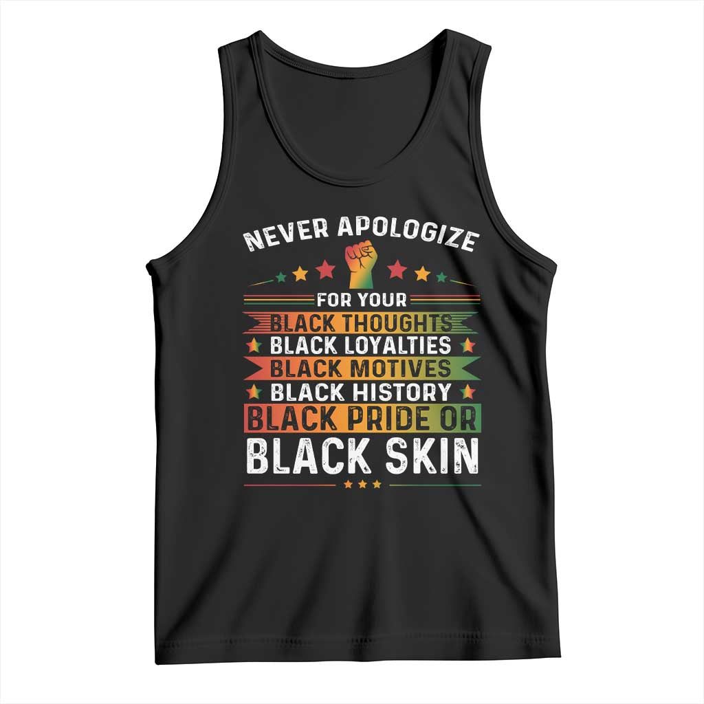 Black Pride Tank Top Never Apologize For Your Blackness Black History Month