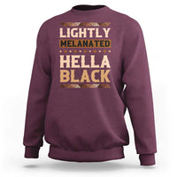 Maroon crewneck sweatshirt with long sleeves and bold back graphic print