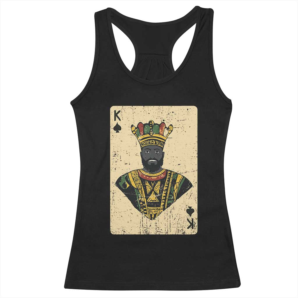 African King Card Black Pride Racerback Tank Top